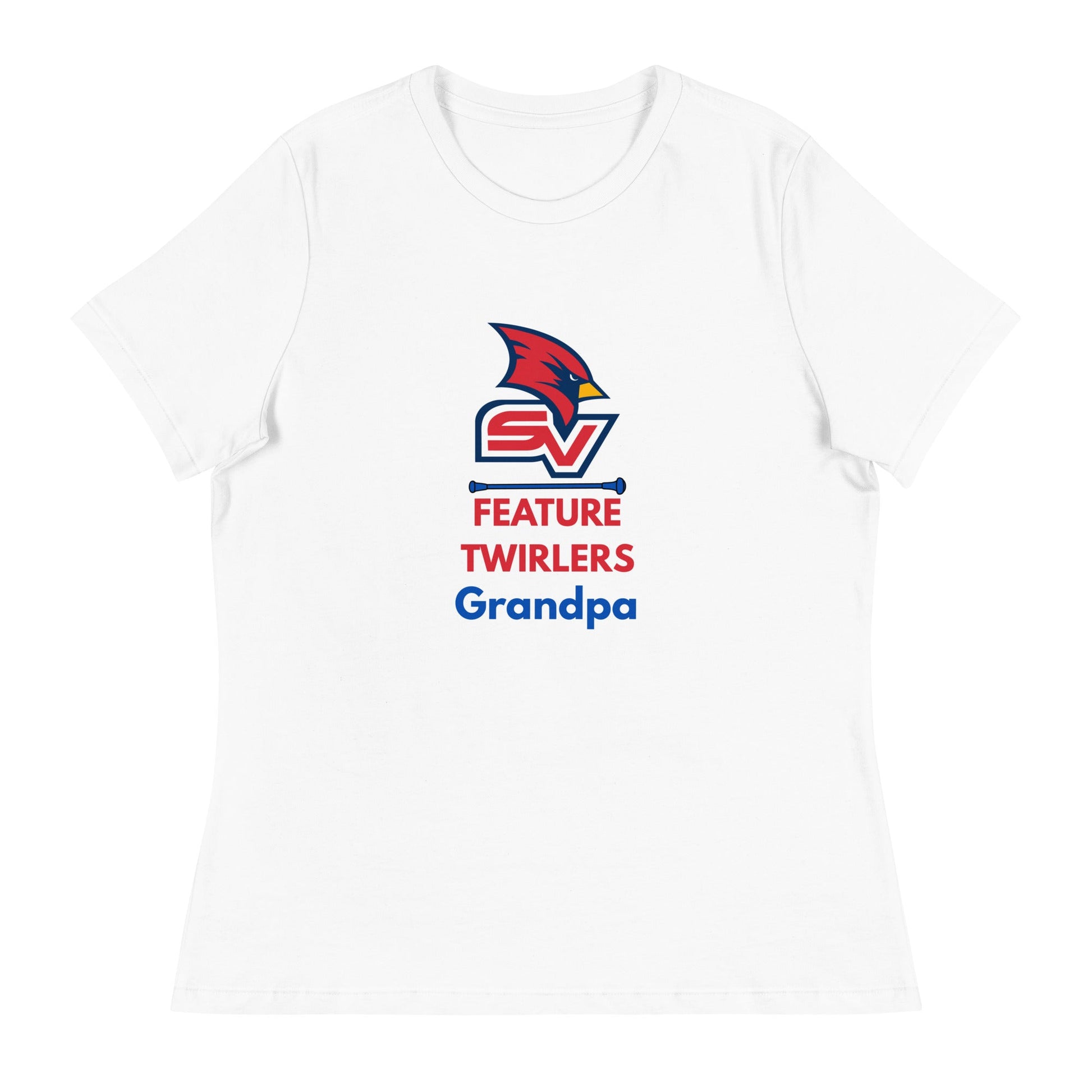Performance | Women's Relaxed T Shirt | SVSU Feature twirlers | Grandpa Logo