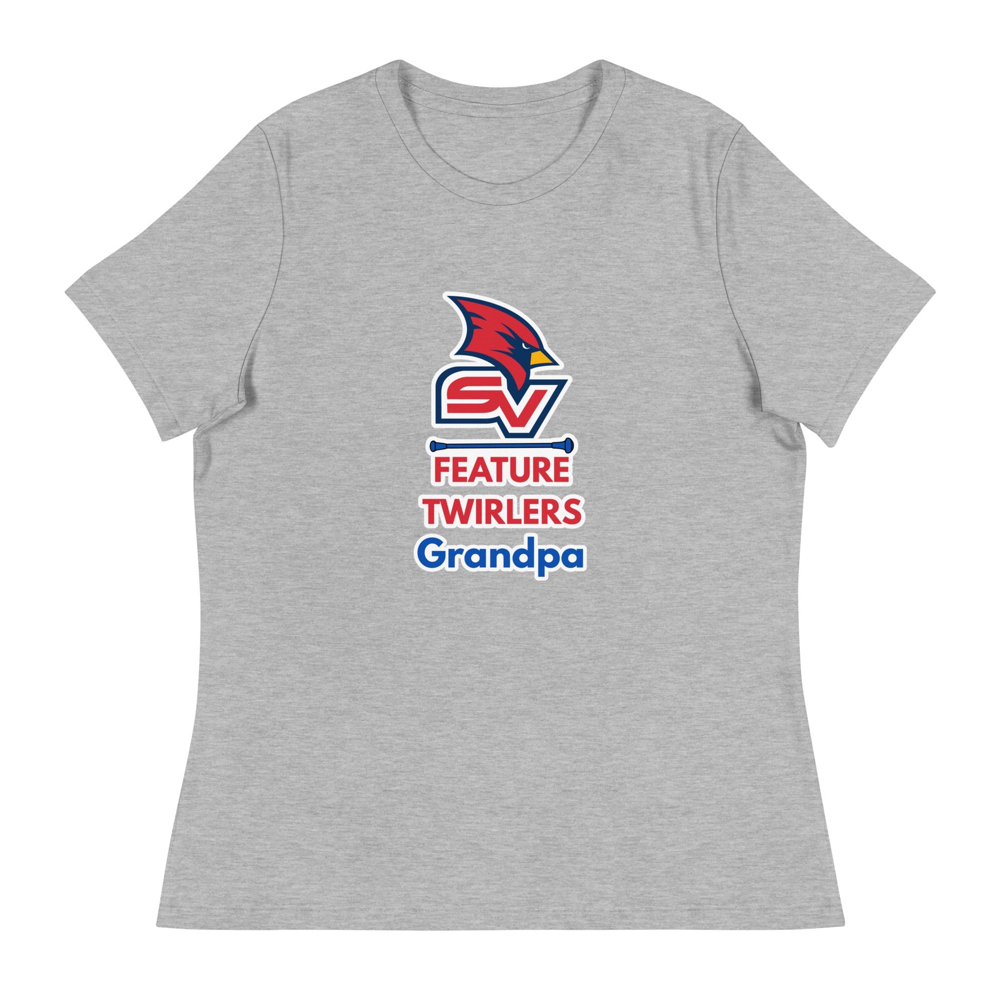 Performance | Women's Relaxed T Shirt | SVSU Feature twirlers | Grandpa Logo