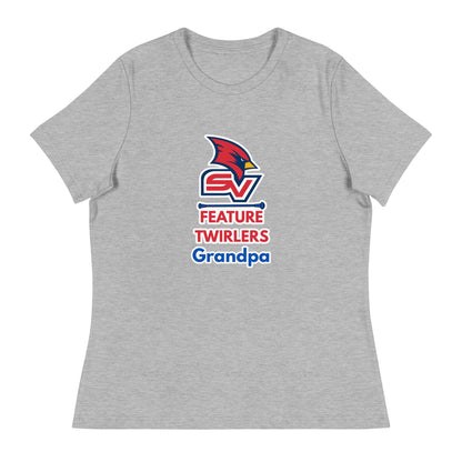 Performance | Women's Relaxed T Shirt | SVSU Feature twirlers | Grandpa Logo