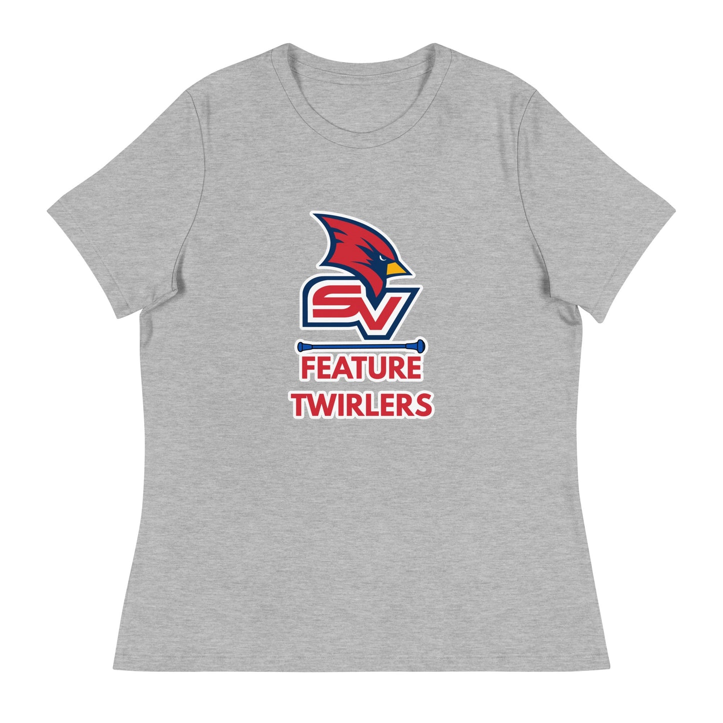 Performance | Women's Relaxed T Shirt | SVSU Feature twirlers | Icon Logo