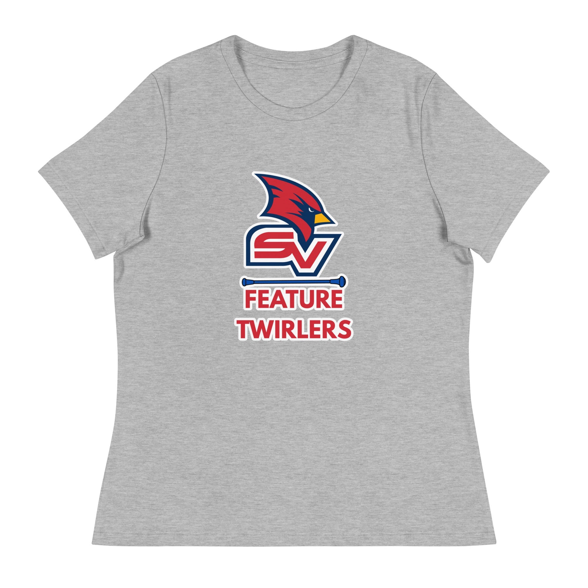 Performance | Women's Relaxed T Shirt | SVSU Feature twirlers | Icon Logo