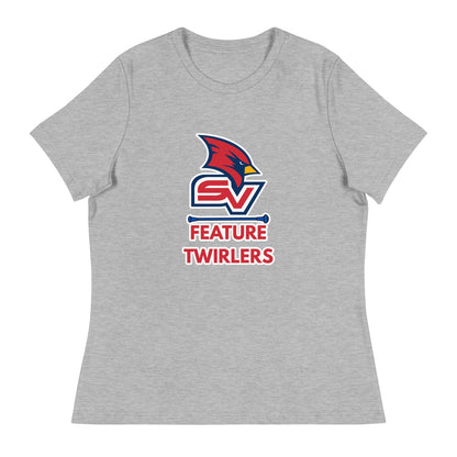 Performance | Women's Relaxed T Shirt | SVSU Feature twirlers | Icon Logo