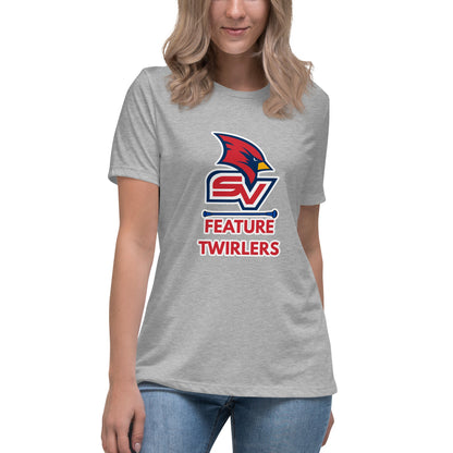 Performance | Women's Relaxed T Shirt | SVSU Feature twirlers | Icon Logo