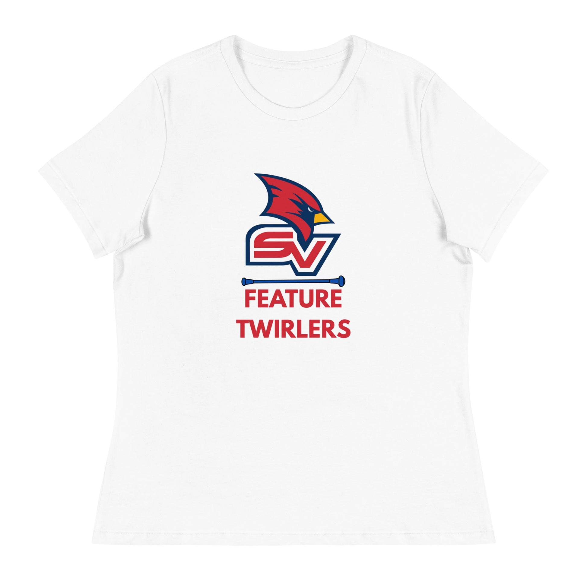 Performance | Women's Relaxed T Shirt | SVSU Feature twirlers | Icon Logo