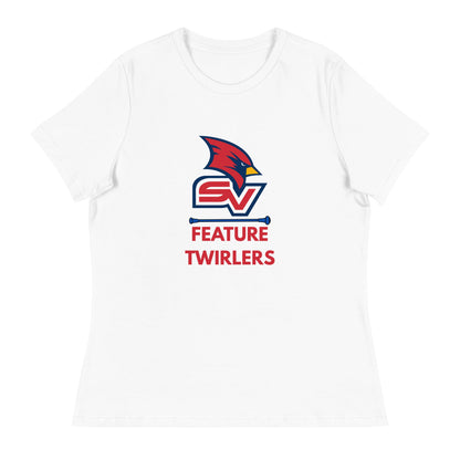 Performance | Women's Relaxed T Shirt | SVSU Feature twirlers | Icon Logo