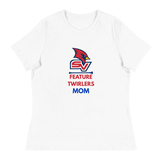 Performance | Women's Relaxed T Shirt | SVSU Feature twirlers | Mom Logo