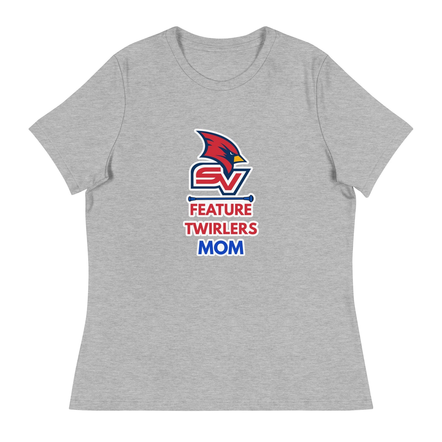 Performance | Women's Relaxed T Shirt | SVSU Feature twirlers | Mom Logo