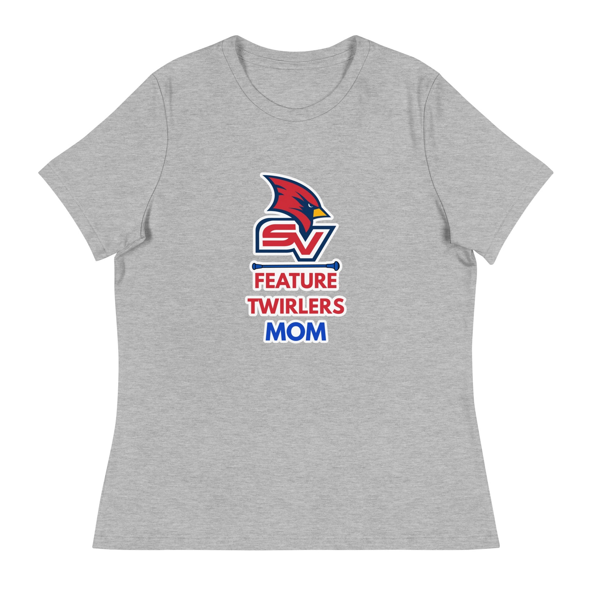 Performance | Women's Relaxed T Shirt | SVSU Feature twirlers | Mom Logo