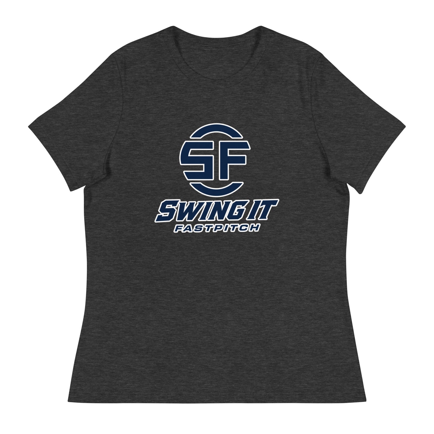 Performance | Women's Relaxed T Shirt | Swing It Fastpitch | Crest Logo