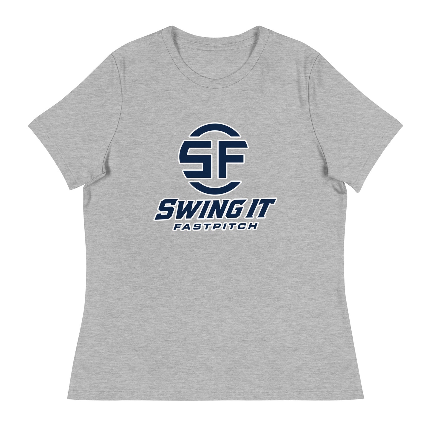 Performance | Women's Relaxed T Shirt | Swing It Fastpitch | Crest Logo