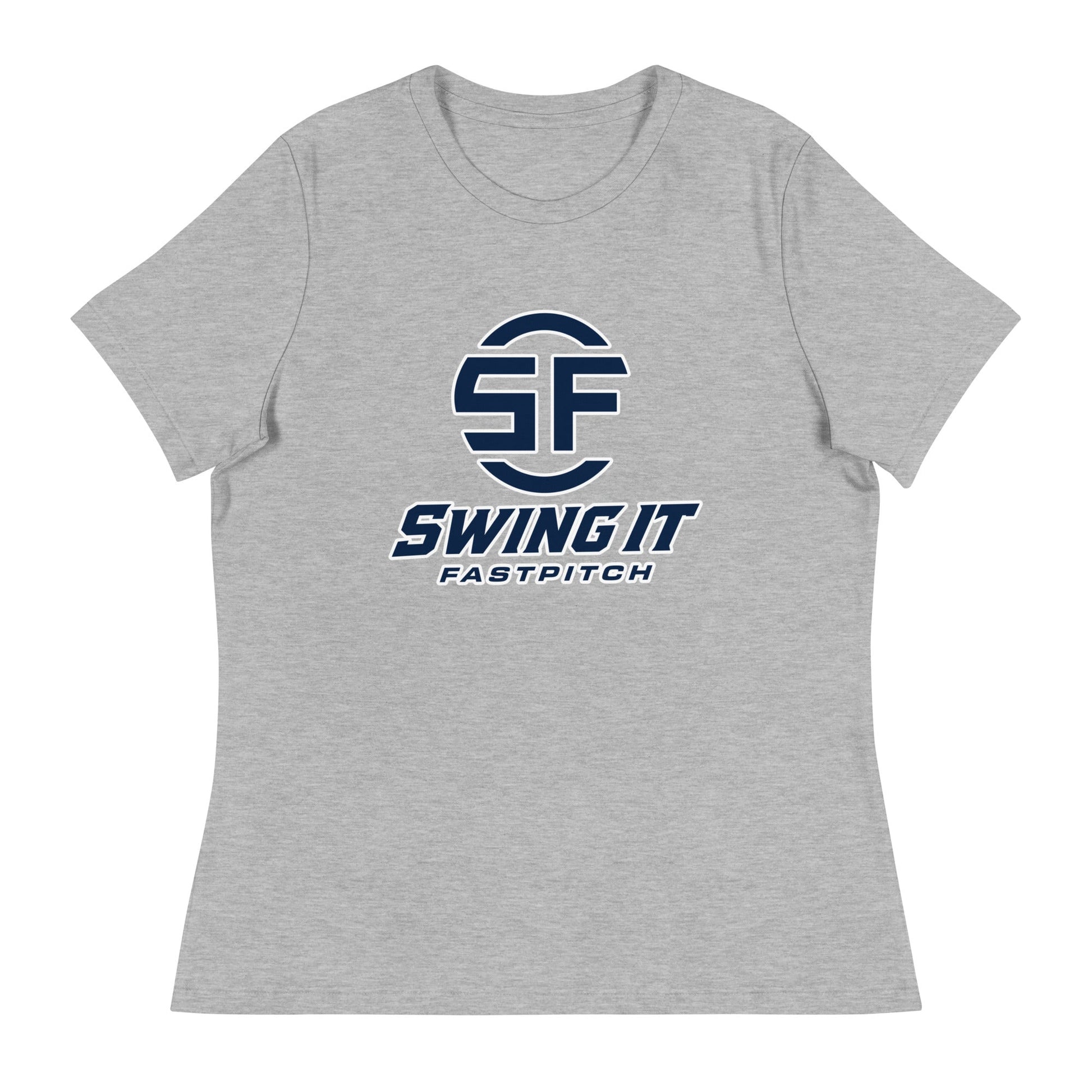 Performance | Women's Relaxed T Shirt | Swing It Fastpitch | Crest Logo