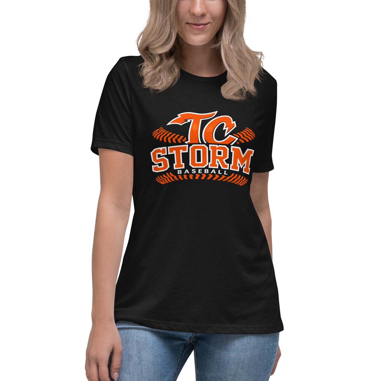 Performance | Women's Relaxed T Shirt | TC Storm baseball | TC Seams Logo