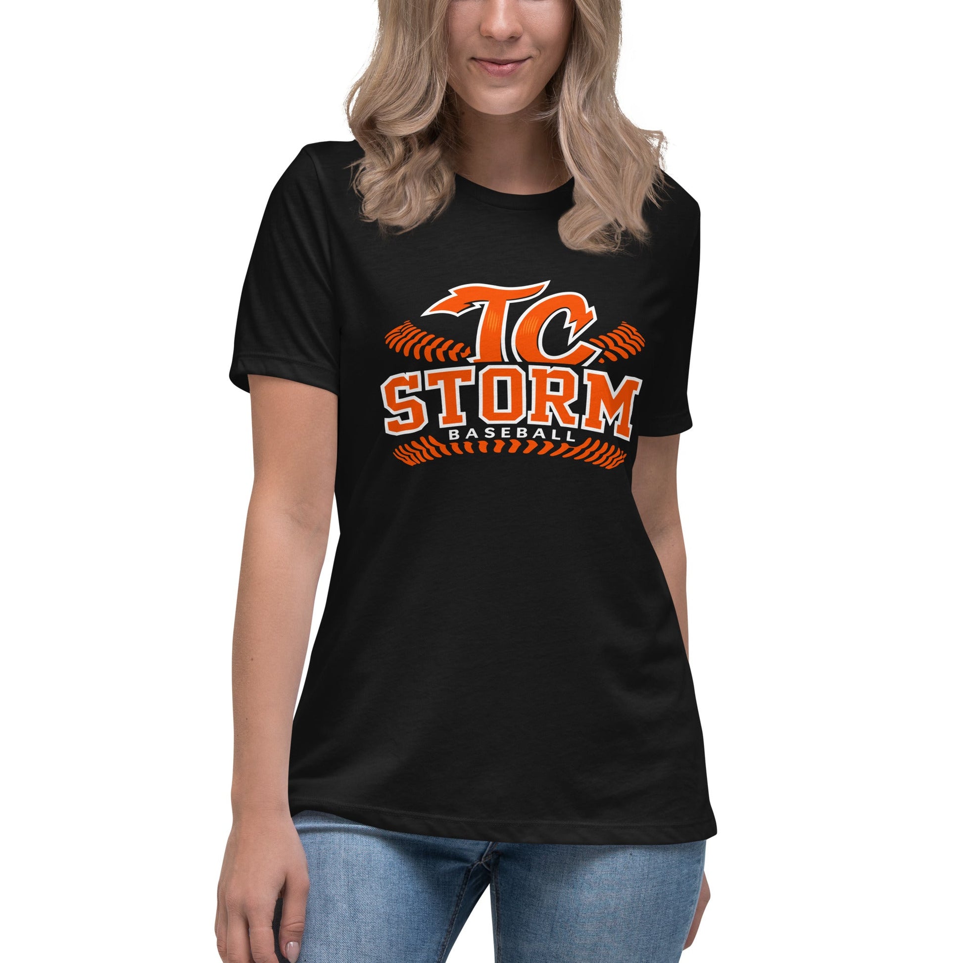Performance | Women's Relaxed T Shirt | TC Storm baseball | TC Seams Logo