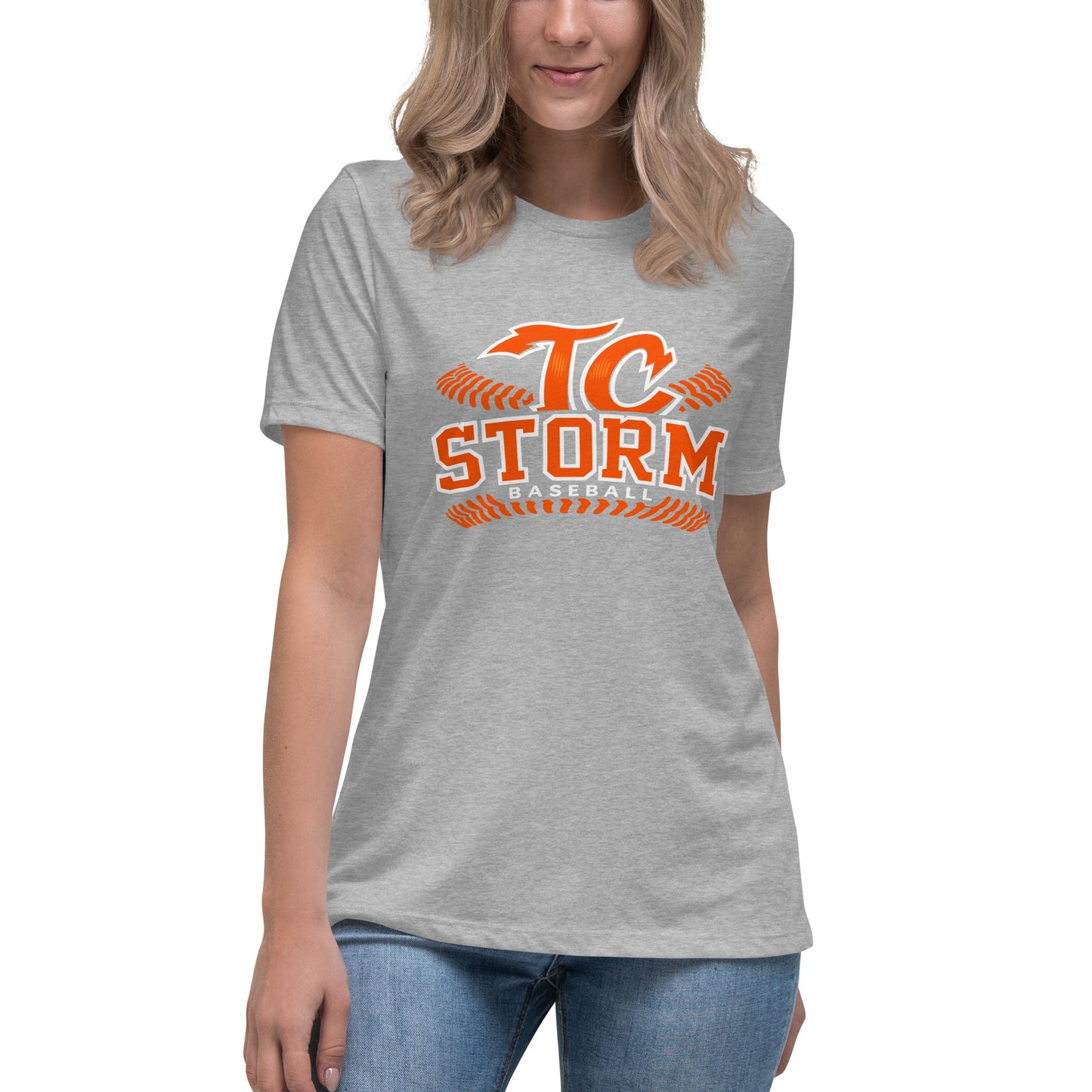 Performance | Women's Relaxed T Shirt | TC Storm baseball | TC Seams Logo