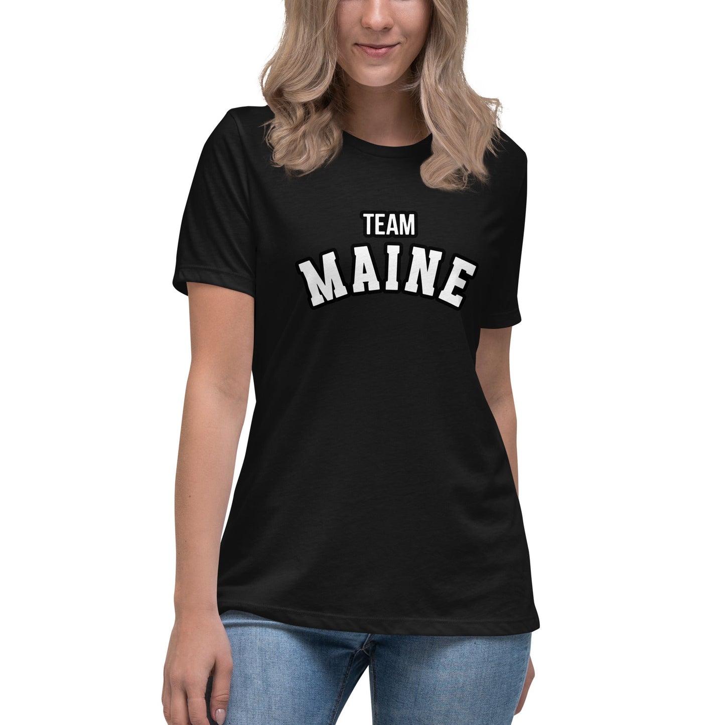Performance | Women's Relaxed T Shirt | Team Maine | Arch Mark Logo