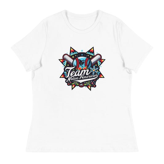 Performance | Women's Relaxed T Shirt | Team Native American | Tribal Emblem Logo