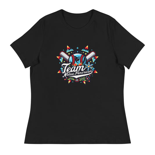 Performance | Women's Relaxed T Shirt | Team Native American | Tribal Emblem Logo