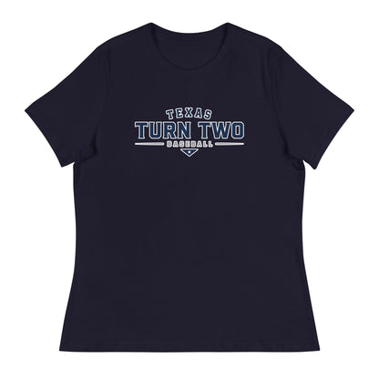 Performance | Women's Relaxed T Shirt | Texas Turn Two Baseball | Modern Script Logo