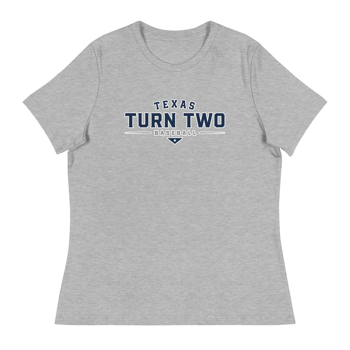 Performance | Women's Relaxed T Shirt | Texas Turn Two Baseball | Modern Script Logo