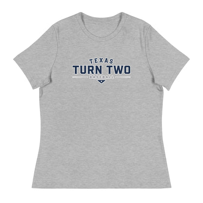 Performance | Women's Relaxed T Shirt | Texas Turn Two Baseball | Modern Script Logo