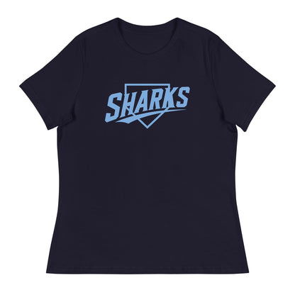 Performance | Women's Relaxed T Shirt | The Sharks Baseball Team | Crest Logo