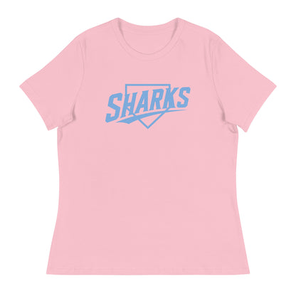 Performance | Women's Relaxed T Shirt | The Sharks Baseball Team | Crest Logo