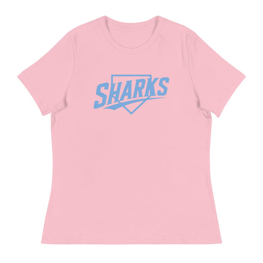 Performance | Women's Relaxed T Shirt | The Sharks Baseball Team | Crest Logo
