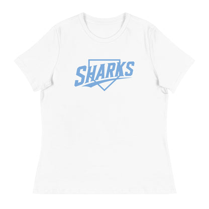 Performance | Women's Relaxed T Shirt | The Sharks Baseball Team | Crest Logo