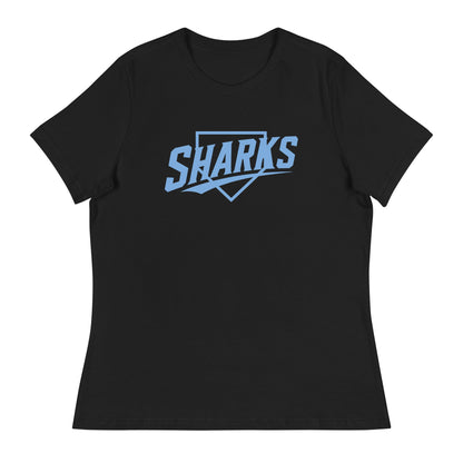 Performance | Women's Relaxed T Shirt | The Sharks Baseball Team | Crest Logo