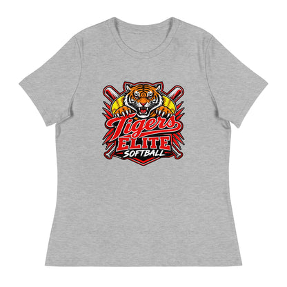 Performance | Women's Relaxed T Shirt | Tigers Elite Softball | Emblem Logo