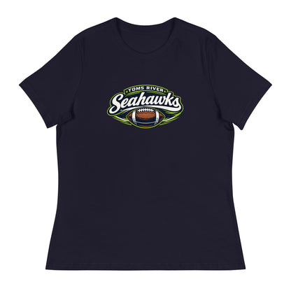 Performance | Women's Relaxed T Shirt | Toms River Seahawks | Football Emblem Logo