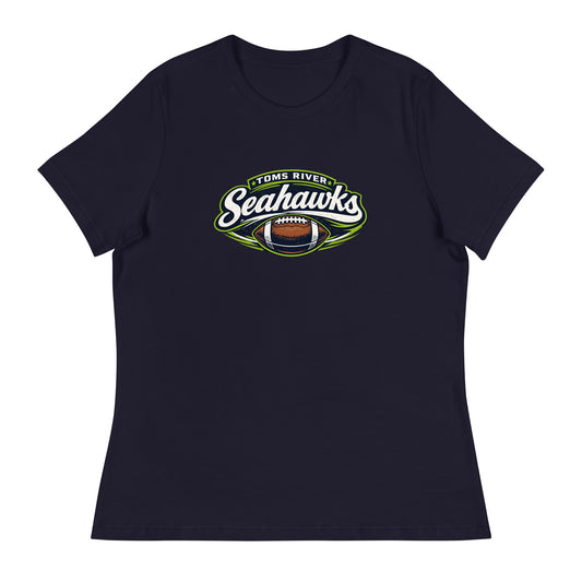 Performance | Women's Relaxed T Shirt | Toms River Seahawks | Football Emblem Logo