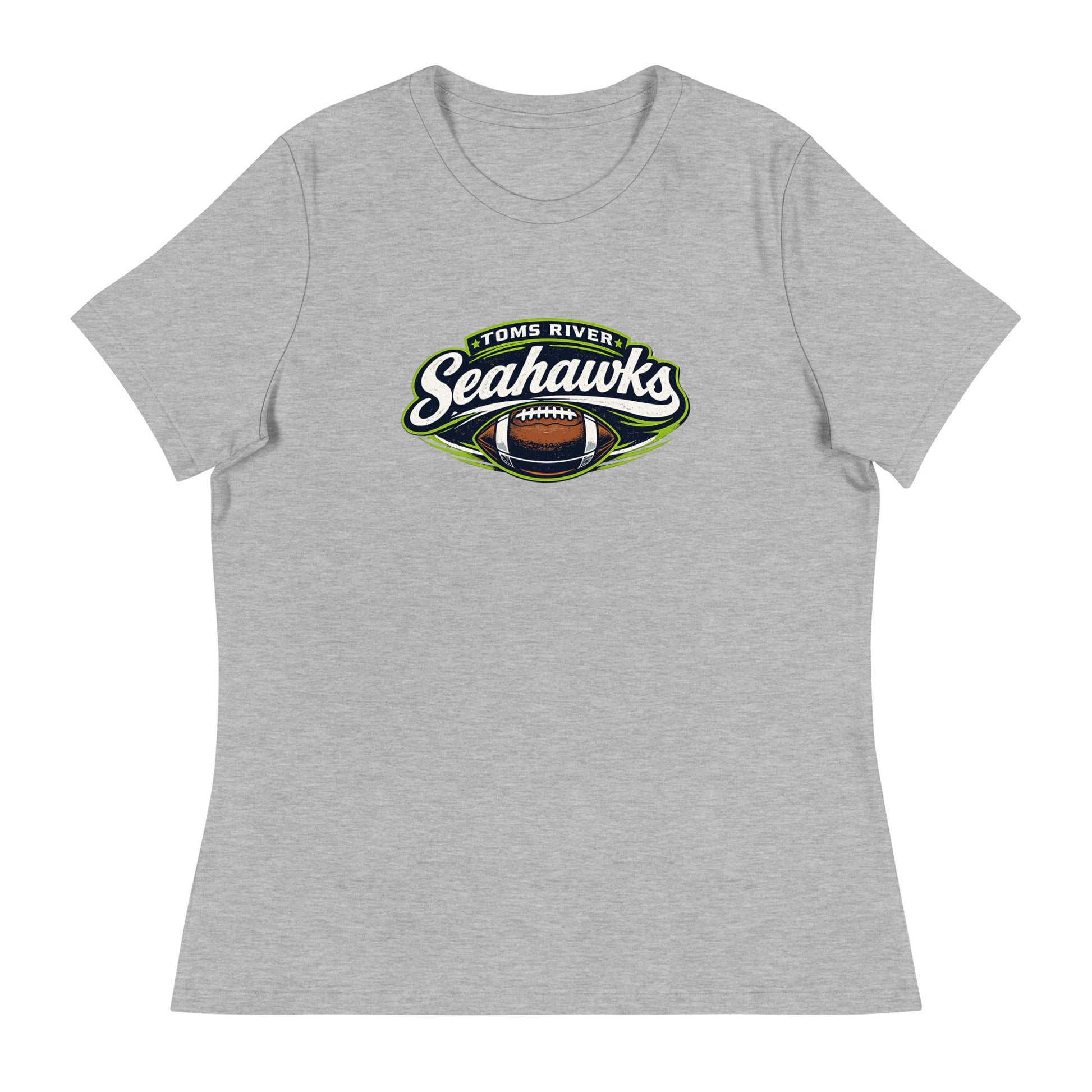 Performance | Women's Relaxed T Shirt | Toms River Seahawks | Football Emblem Logo
