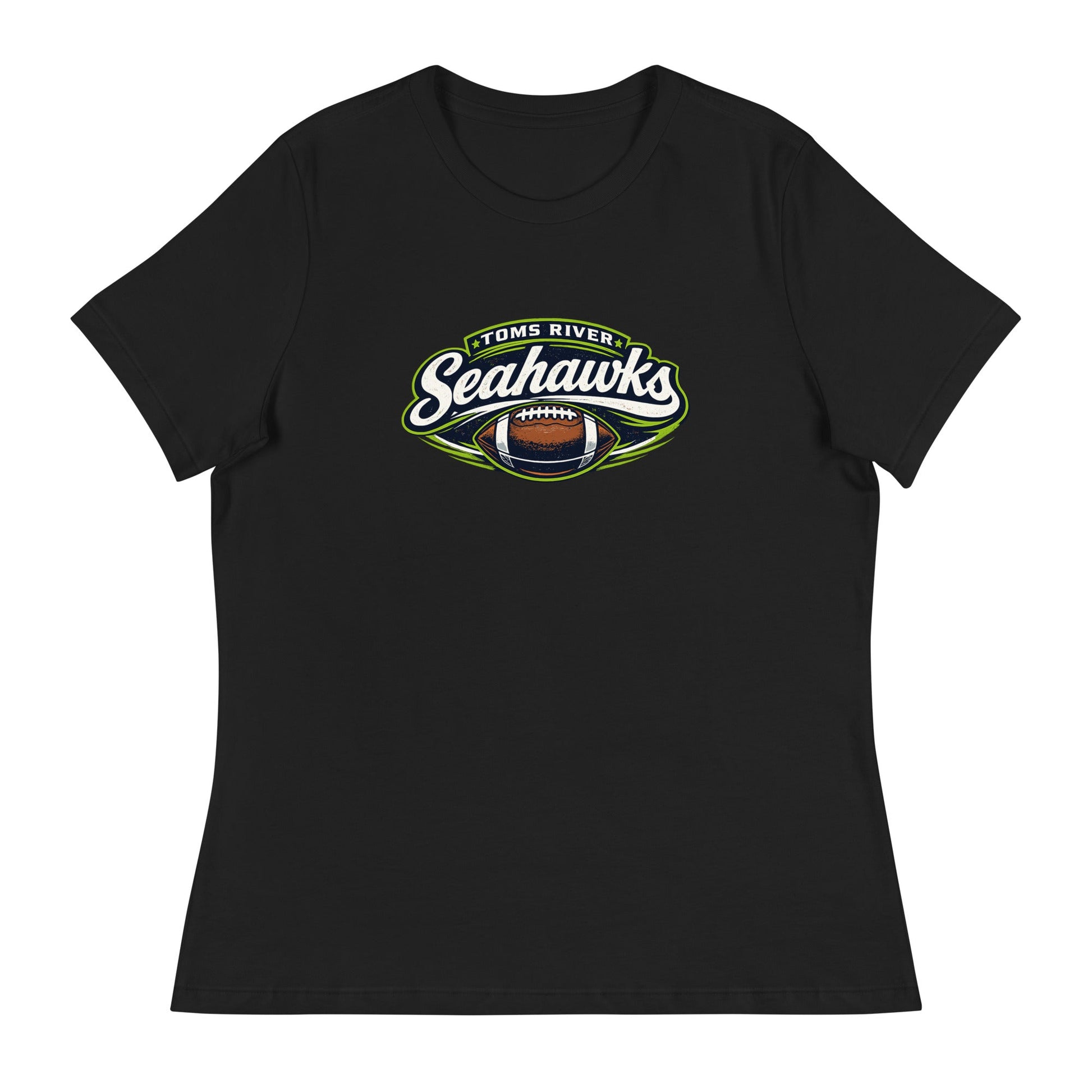 Performance | Women's Relaxed T Shirt | Toms River Seahawks | Football Emblem Logo
