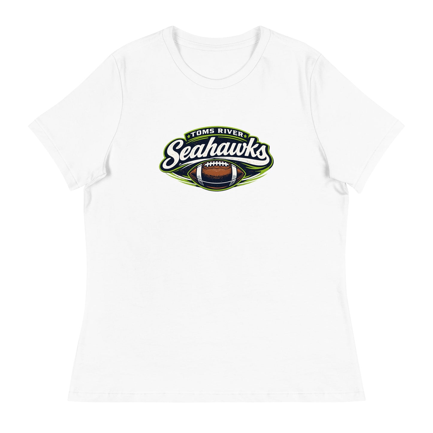Performance | Women's Relaxed T Shirt | Toms River Seahawks | Football Emblem Logo