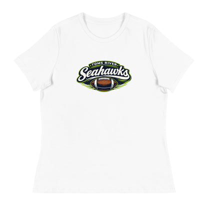 Performance | Women's Relaxed T Shirt | Toms River Seahawks | Football Emblem Logo