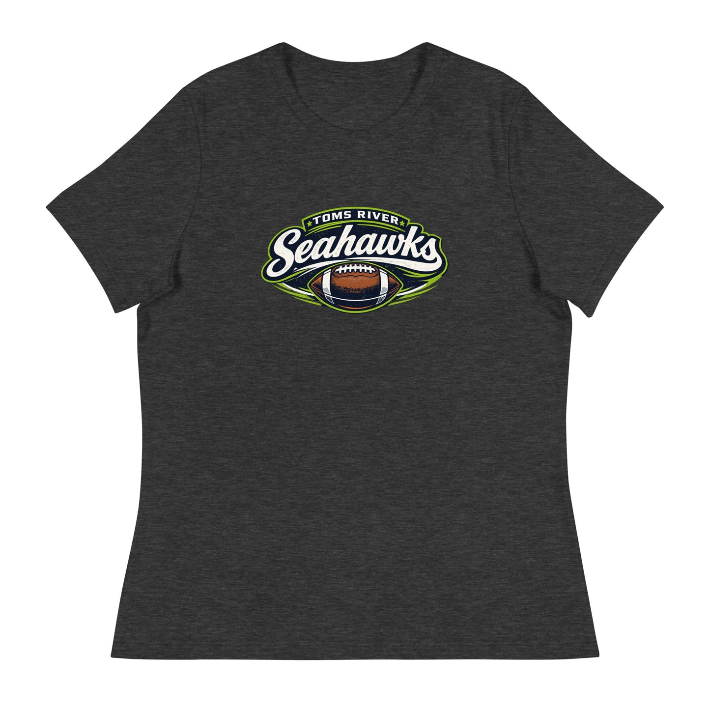 Performance | Women's Relaxed T Shirt | Toms River Seahawks | Football Emblem Logo