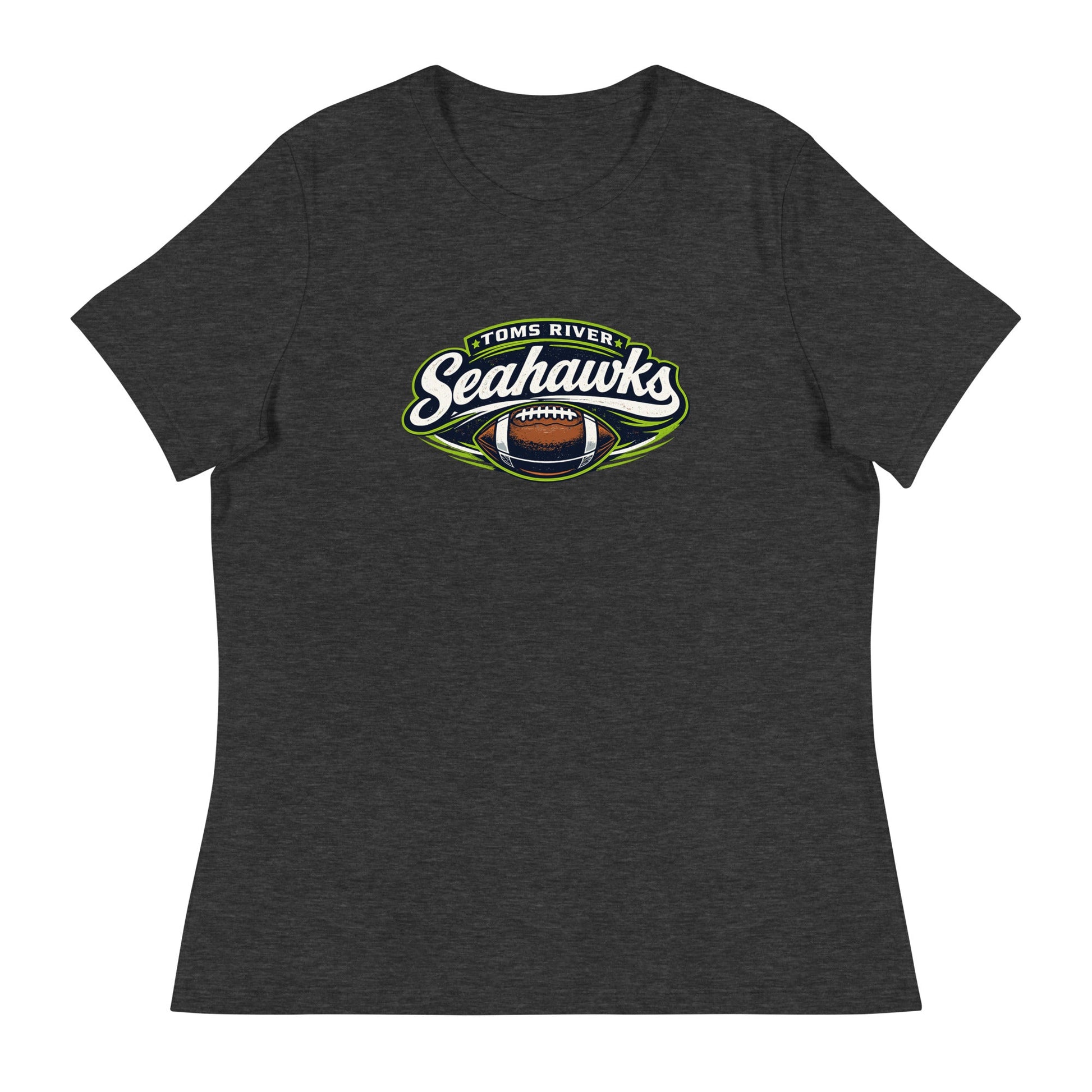 Performance | Women's Relaxed T Shirt | Toms River Seahawks | Football Emblem Logo