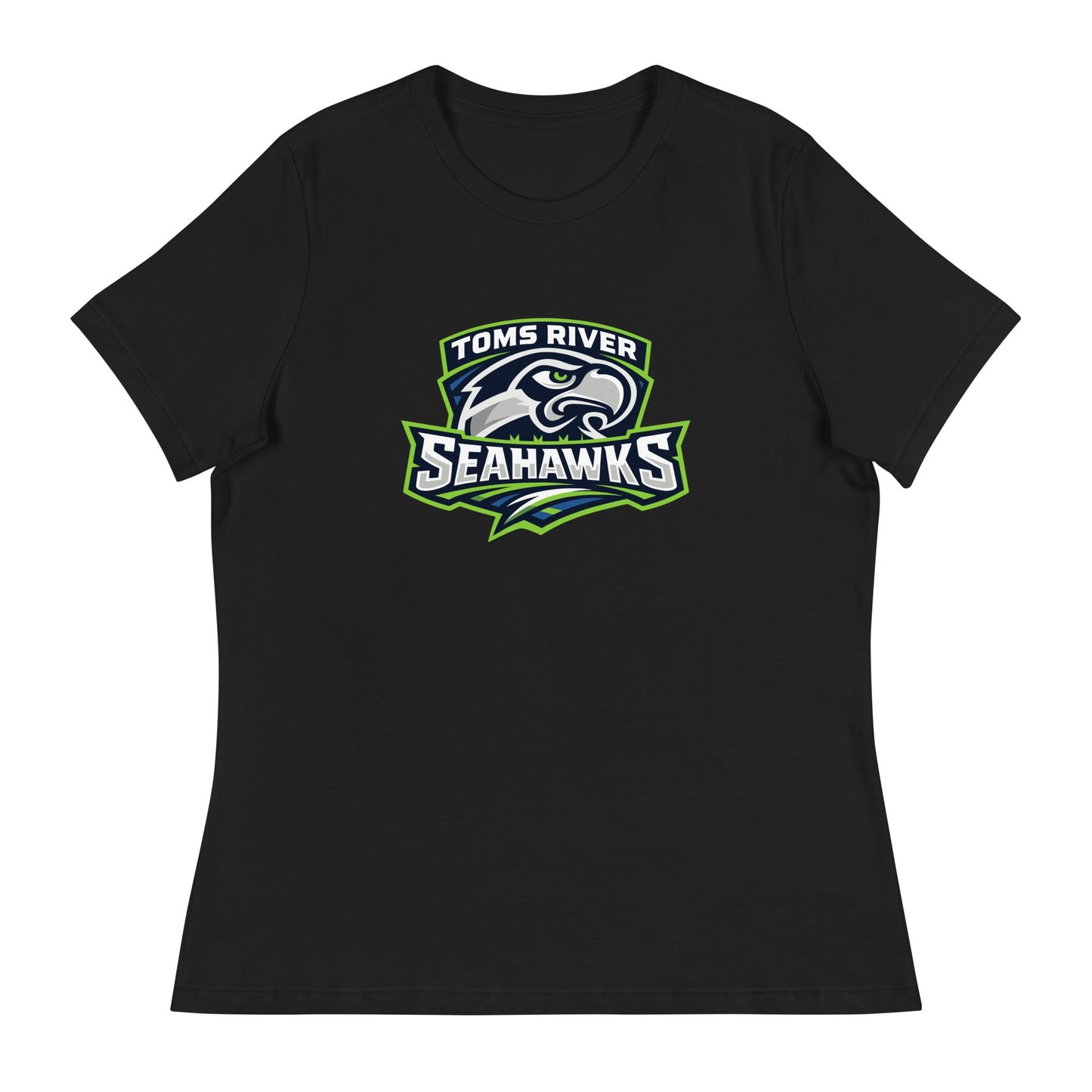 Performance | Women's Relaxed T Shirt | Toms River Seahawks | Mascot Script Logo