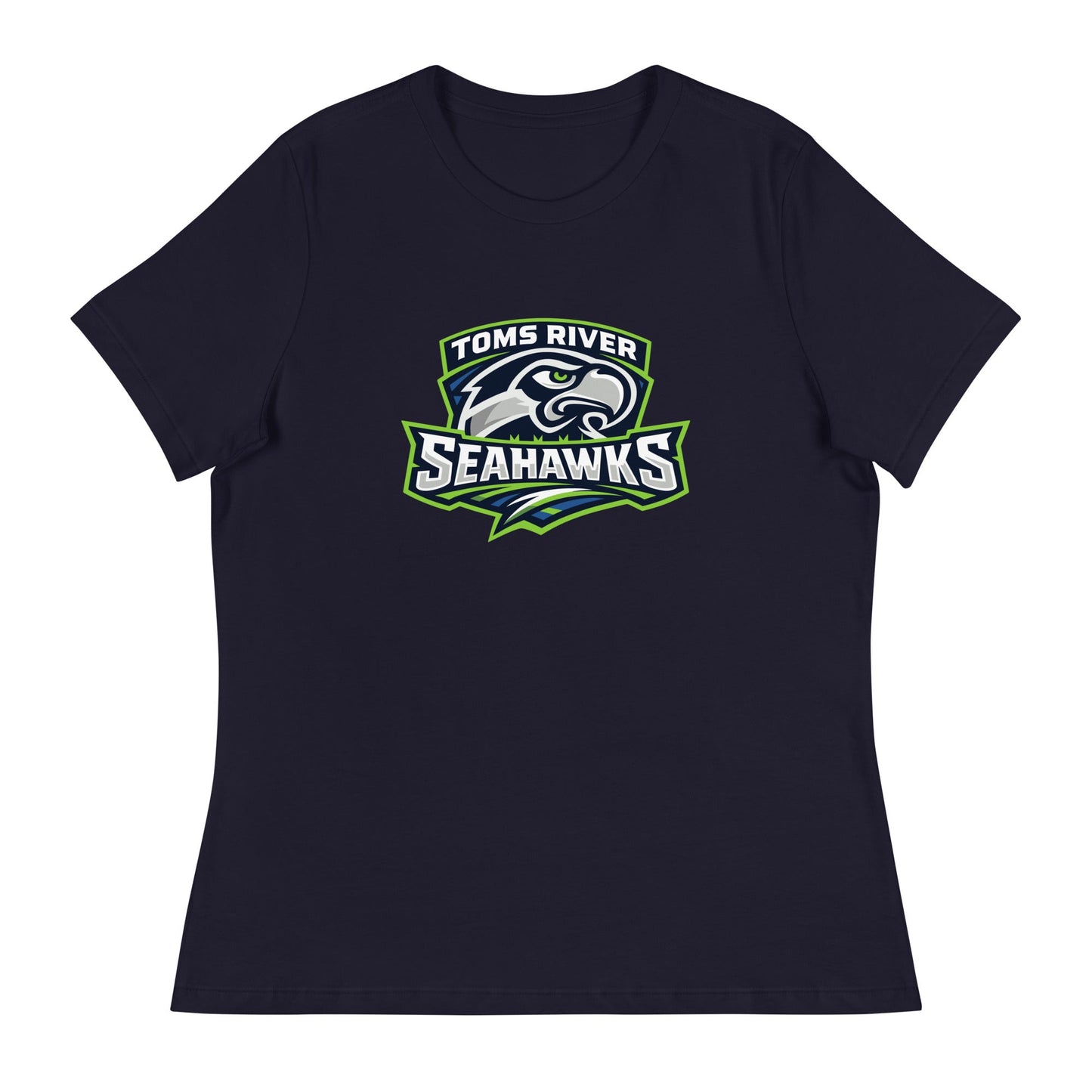 Performance | Women's Relaxed T Shirt | Toms River Seahawks | Mascot Script Logo