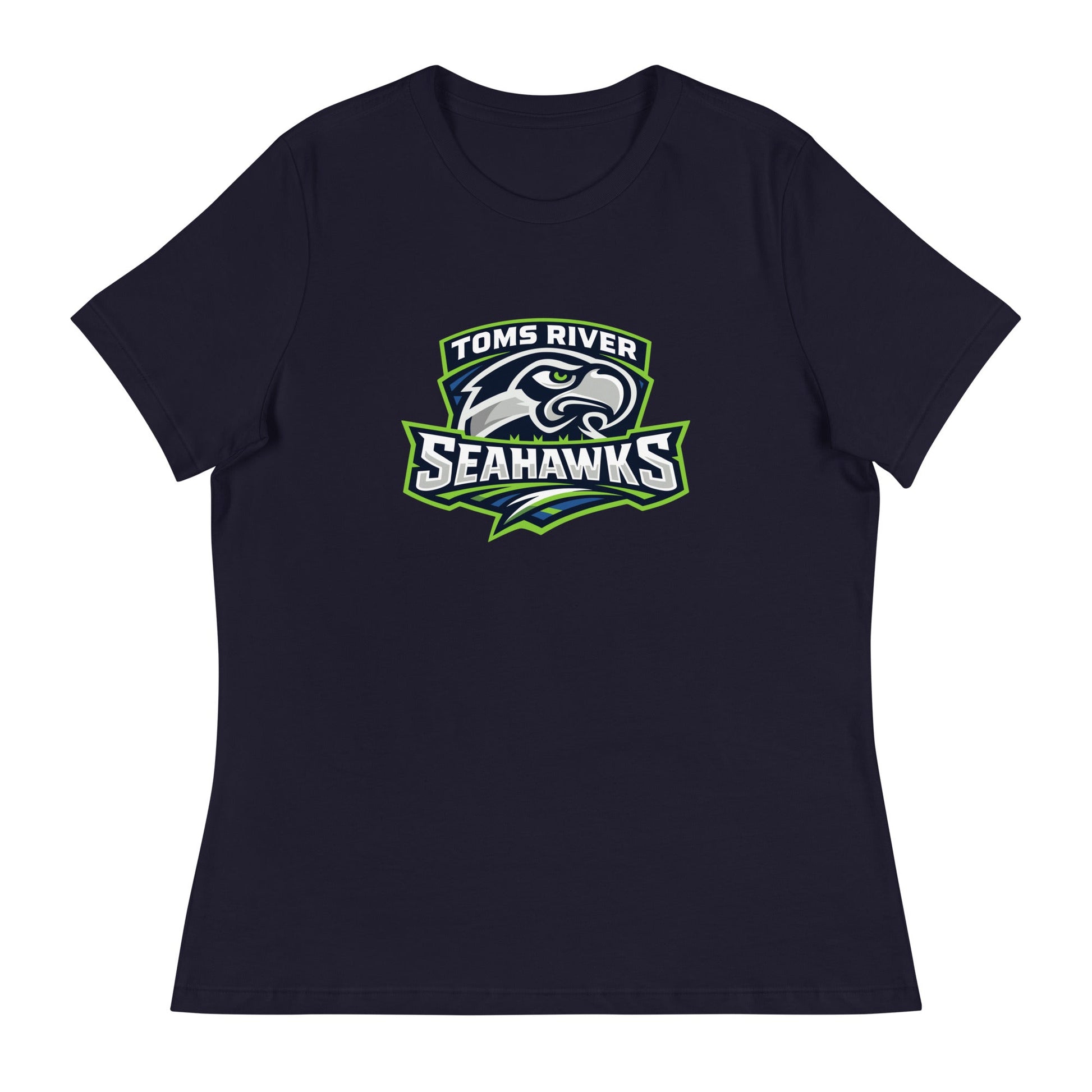 Performance | Women's Relaxed T Shirt | Toms River Seahawks | Mascot Script Logo