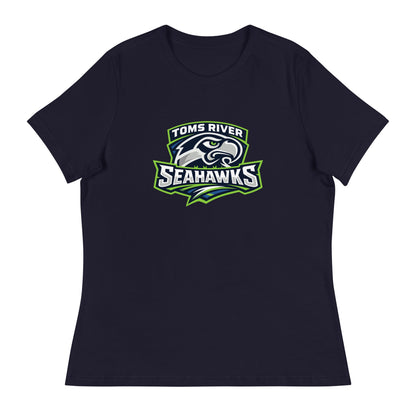 Performance | Women's Relaxed T Shirt | Toms River Seahawks | Mascot Script Logo
