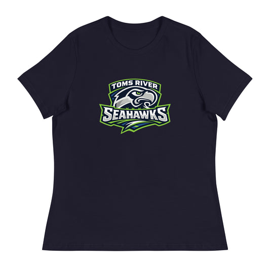 Performance | Women's Relaxed T Shirt | Toms River Seahawks | Mascot Script Logo