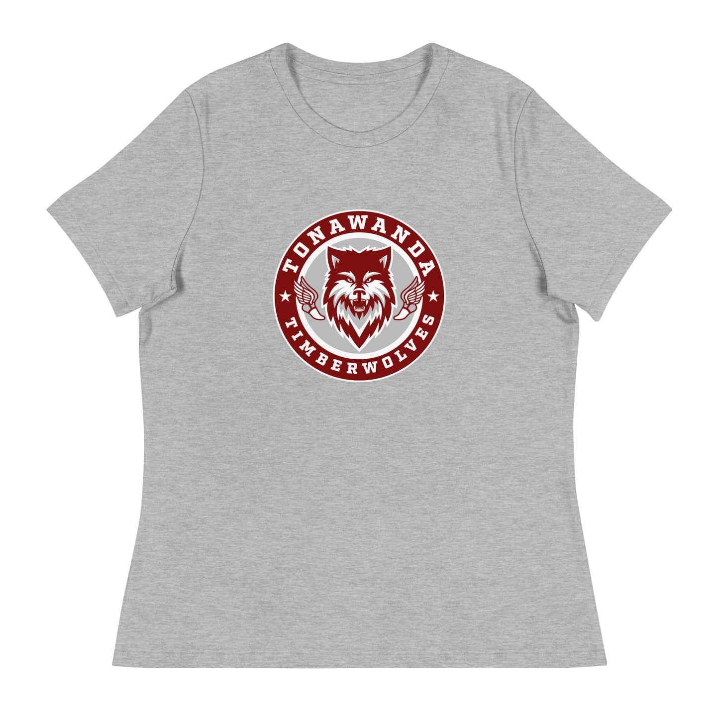 Performance | Women's Relaxed T Shirt | Tonawanda High School Track and Field | Mascot Badge Logo