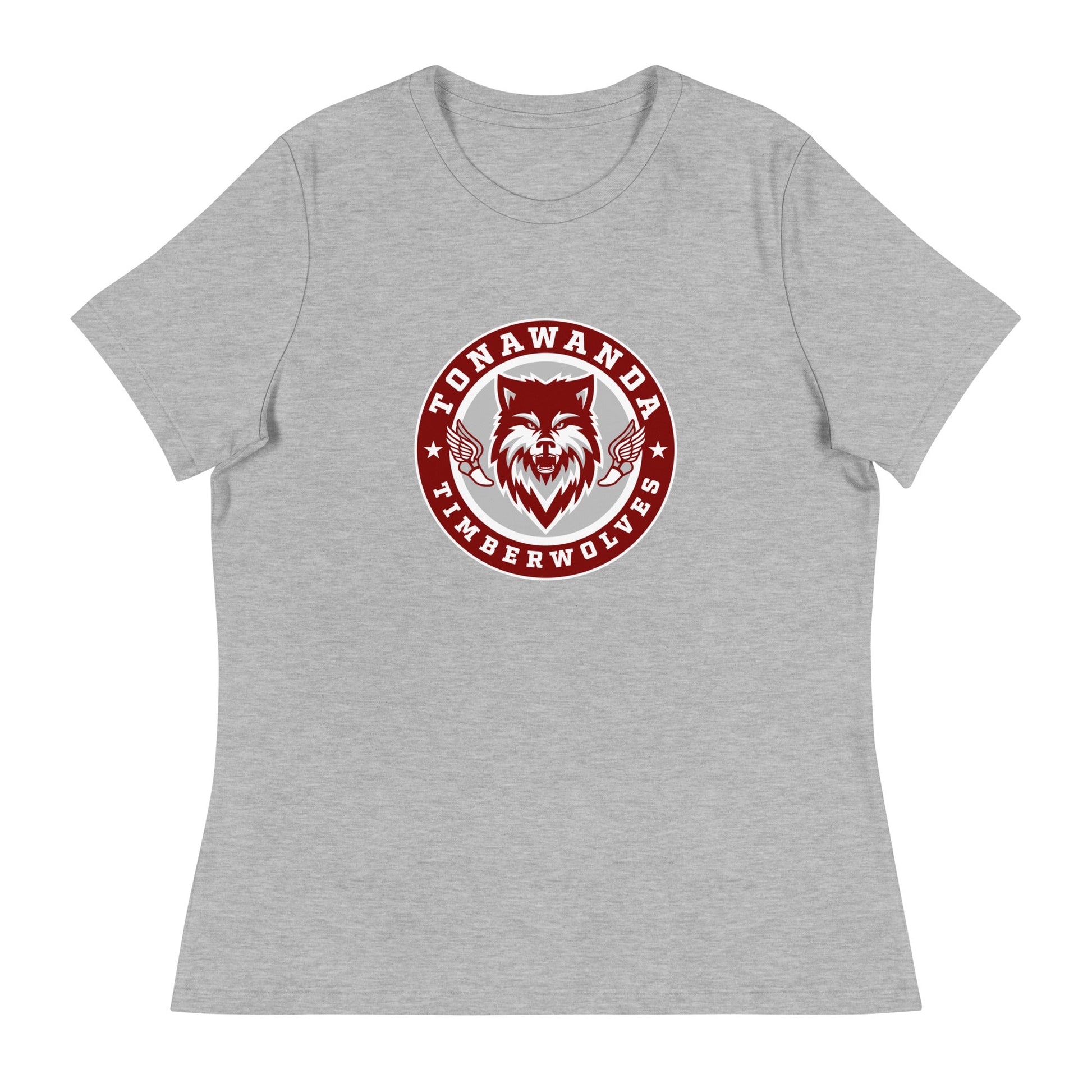 Performance | Women's Relaxed T Shirt | Tonawanda High School Track and Field | Mascot Badge Logo