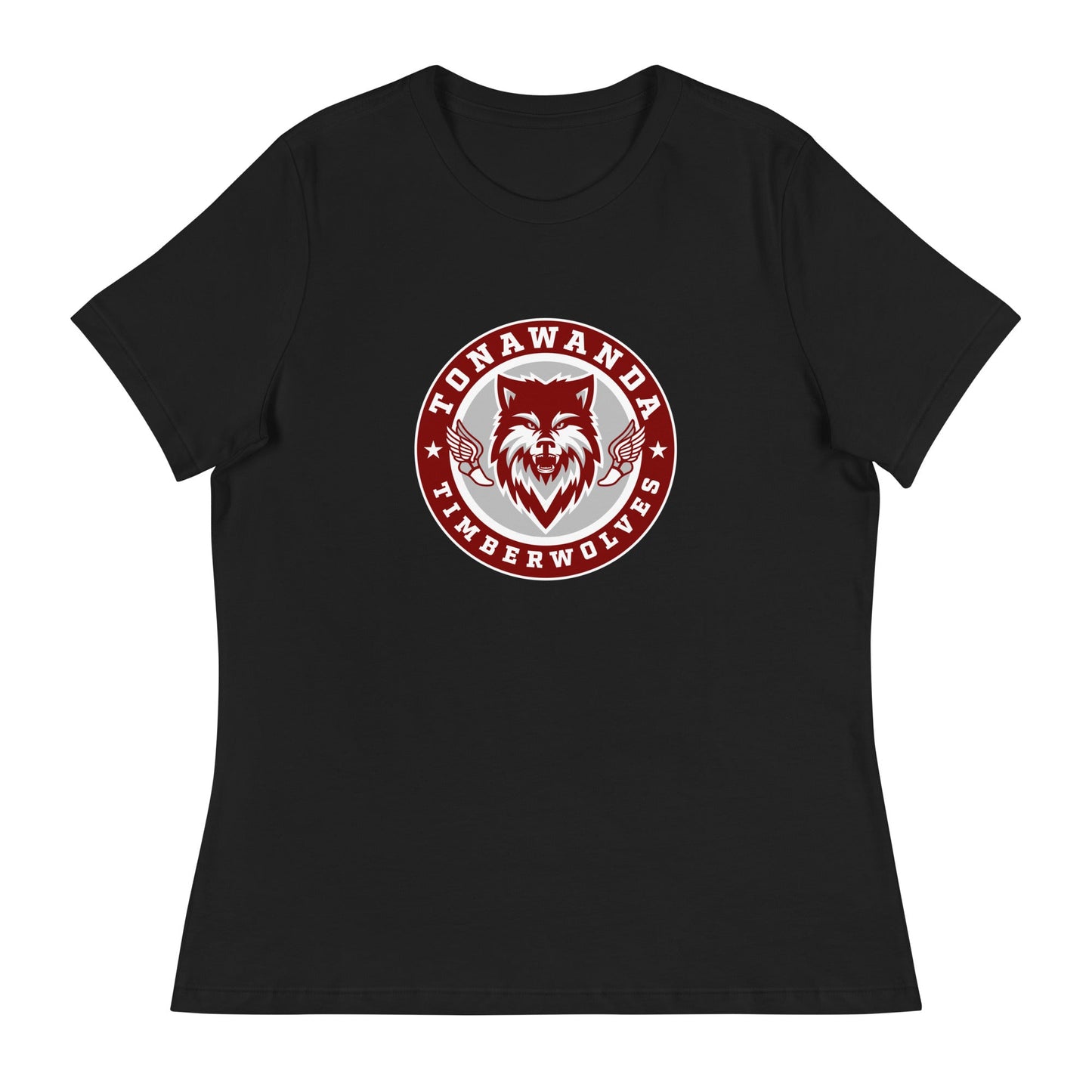 Performance | Women's Relaxed T Shirt | Tonawanda High School Track and Field | Mascot Badge Logo