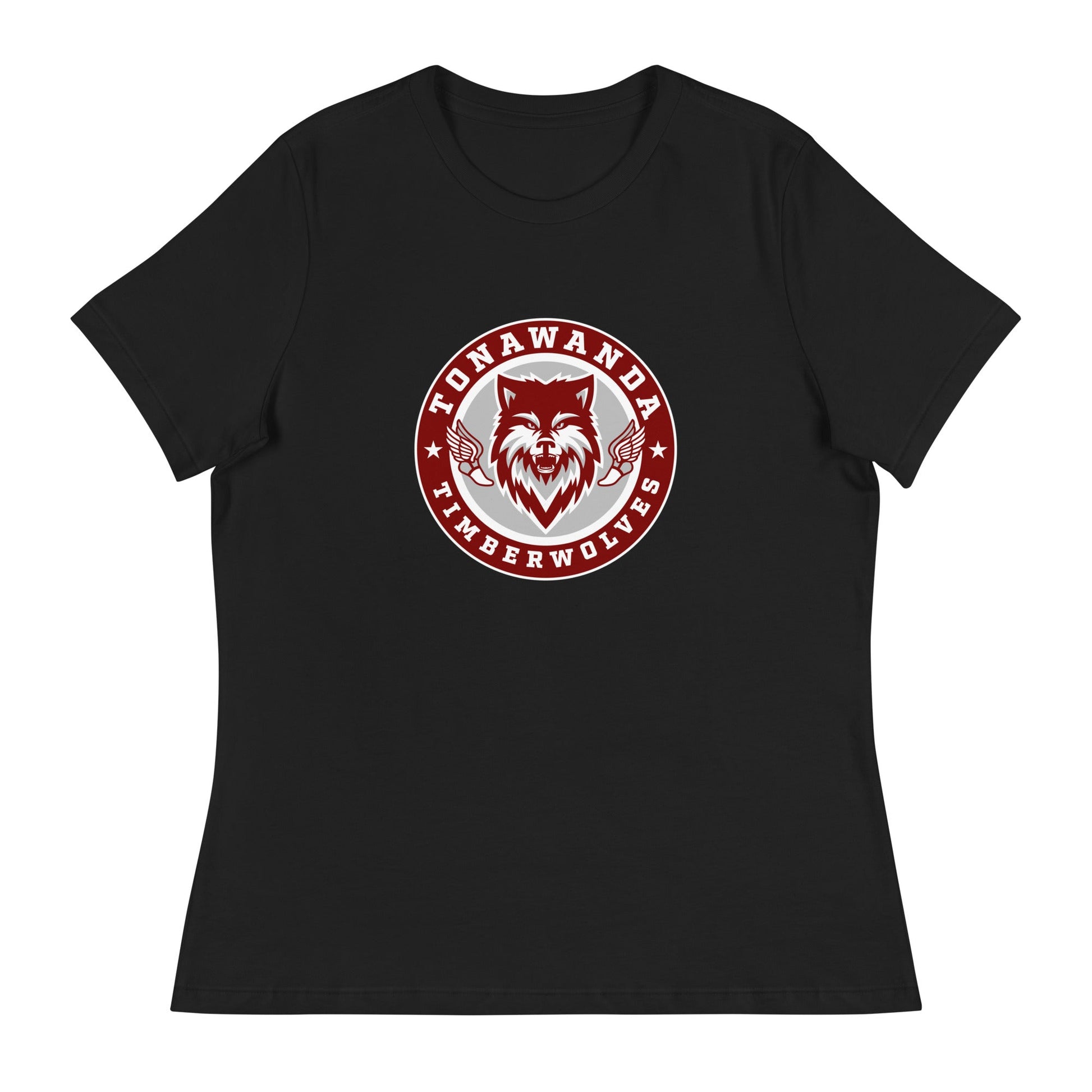 Performance | Women's Relaxed T Shirt | Tonawanda High School Track and Field | Mascot Badge Logo