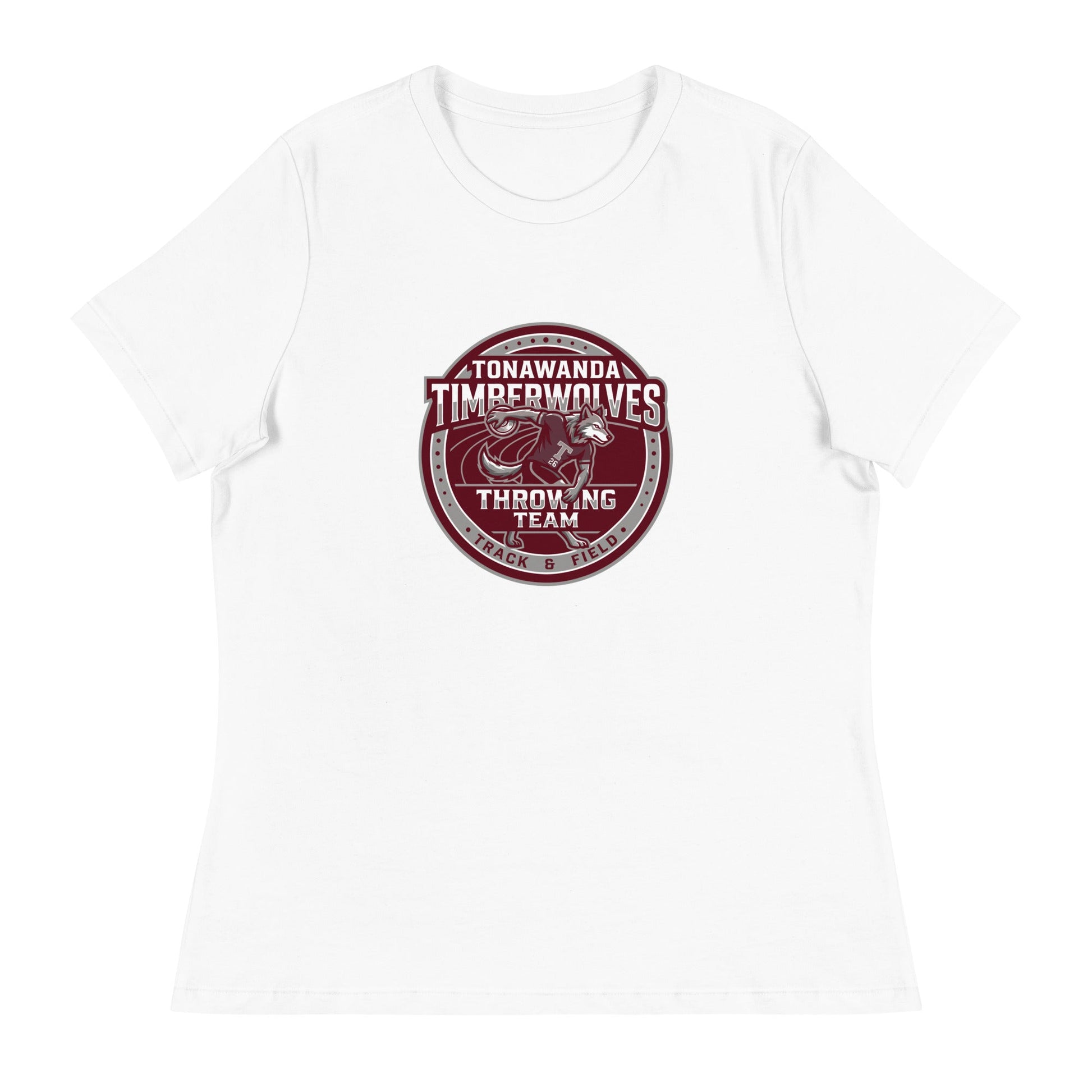 Performance | Women's Relaxed T Shirt | Tonawanda High School Track and Field | Throwing Team Logo