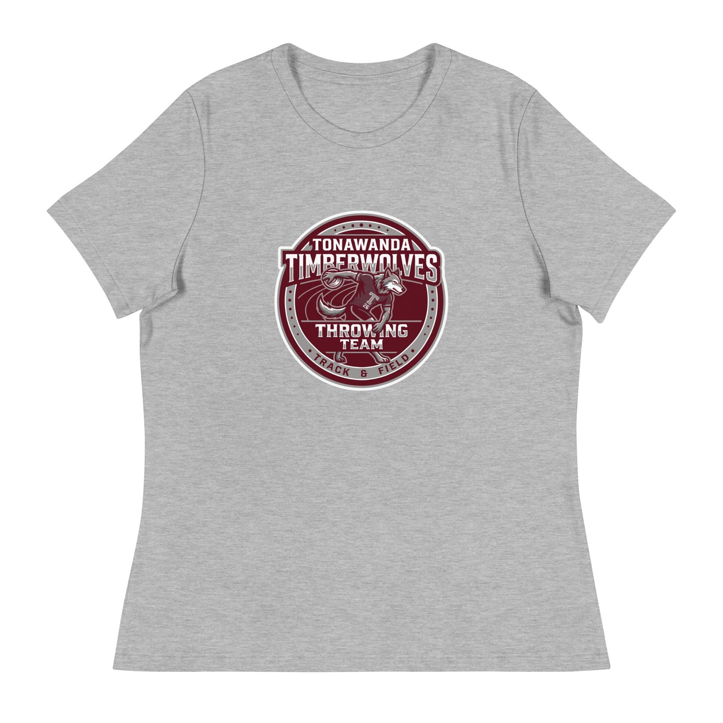 Performance | Women's Relaxed T Shirt | Tonawanda High School Track and Field | Throwing Team Logo