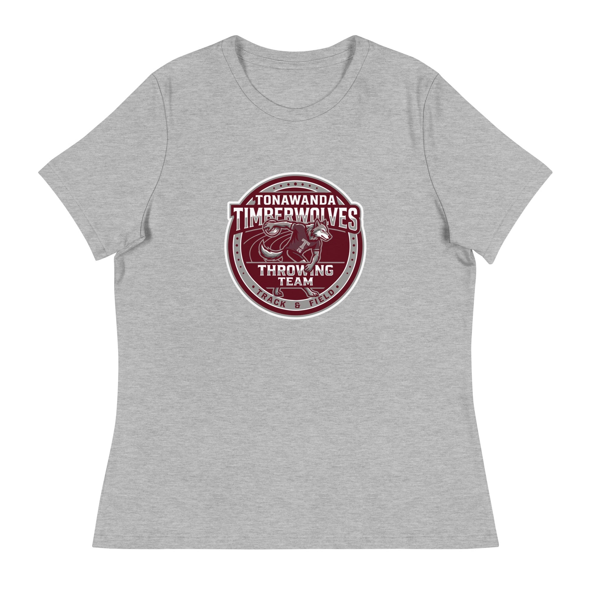 Performance | Women's Relaxed T Shirt | Tonawanda High School Track and Field | Throwing Team Logo